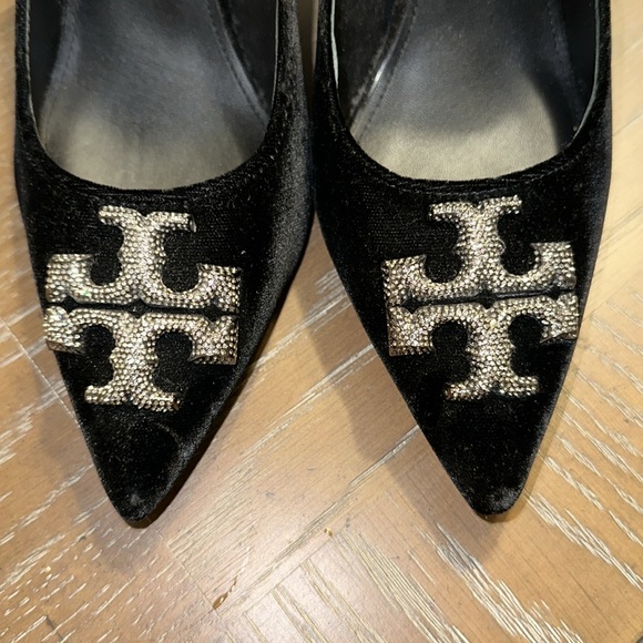 Black Velvet Tory Burch Heels - Picture 3 of 10